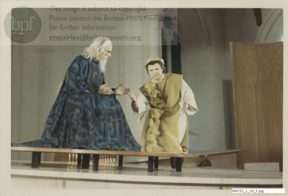 Production photograph of Britten's The Prodigal Son
