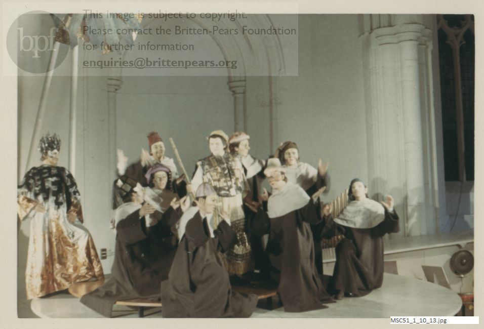 Production photograph of Britten's The Prodigal Son