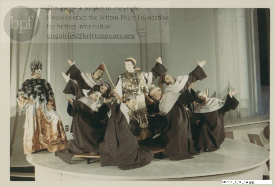 Production photograph of Britten's The Prodigal Son