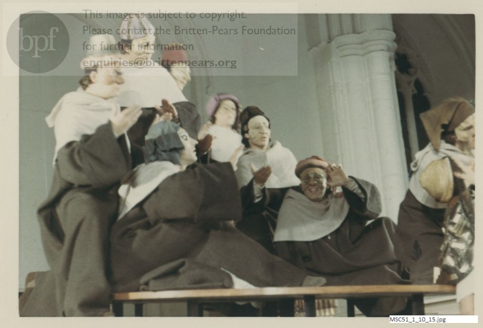 Production photograph of Britten's The Prodigal Son