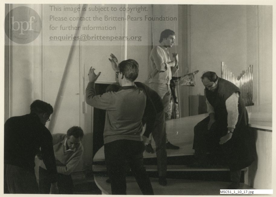 Production photograph of Britten's The Prodigal Son