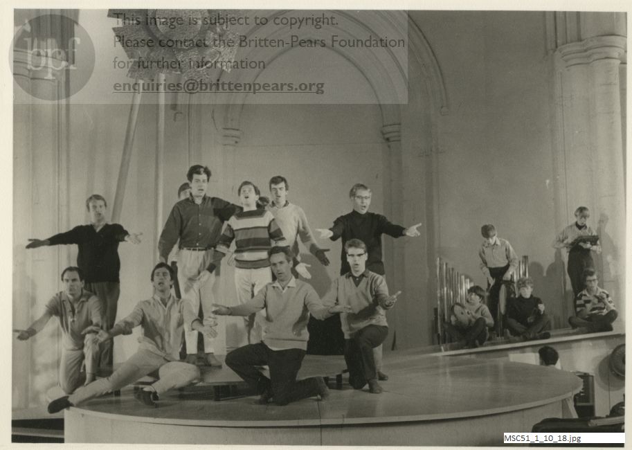 Production photograph of Britten's The Prodigal Son
