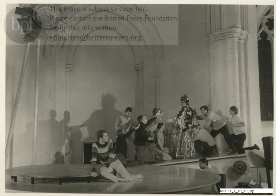 Production photograph of Britten's The Prodigal Son