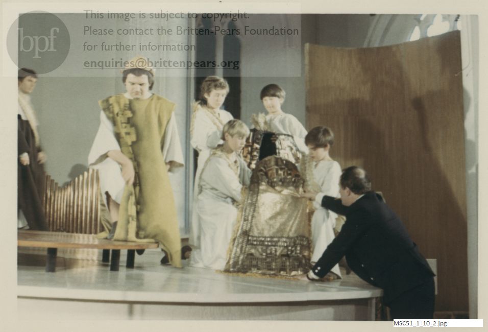 Production photograph of Britten's The Prodigal Son