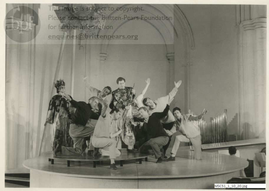 Production photograph of Britten's The Prodigal Son