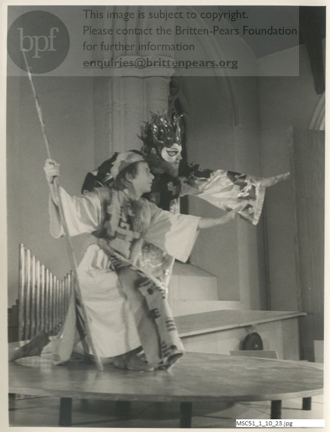 Production photograph of Britten's The Prodigal Son