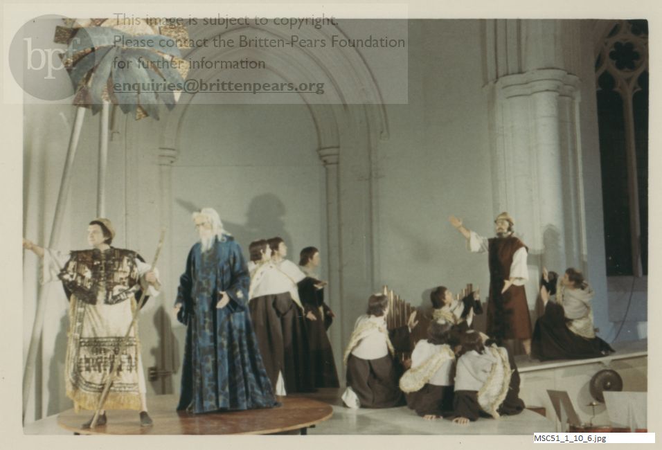 Production photograph of Britten's The Prodigal Son