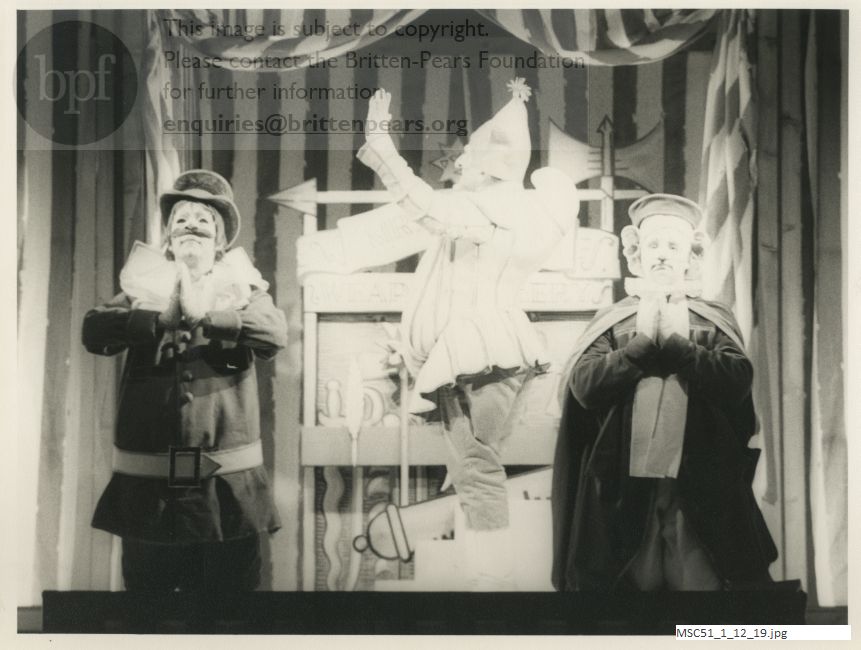 Production photograph of Harrison Birtwistle's Punch and Judy.