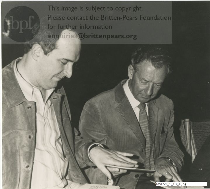 Photograph of Benjamin Britten and Colin Graham