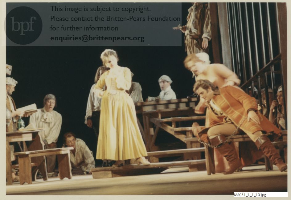 Production photograph of Britten's opera The Beggar's Opera