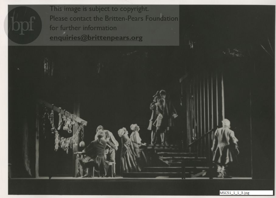Production photograph of Britten's opera The Beggar's Opera