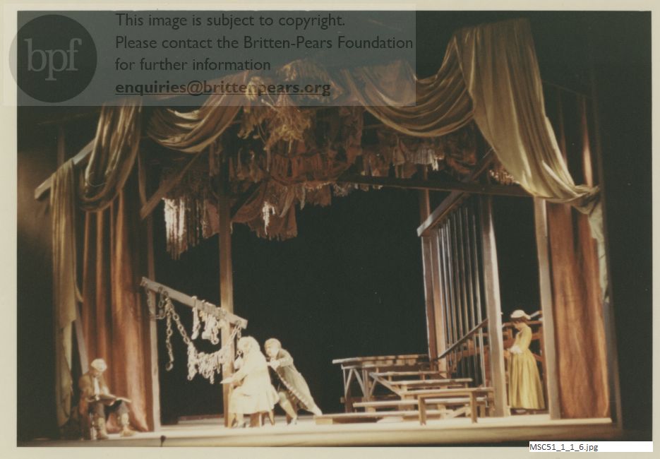 Production photograph of Britten's opera The Beggar's Opera