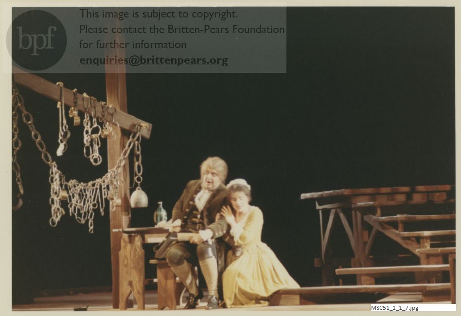 Production photograph of Britten's opera The Beggar's Opera