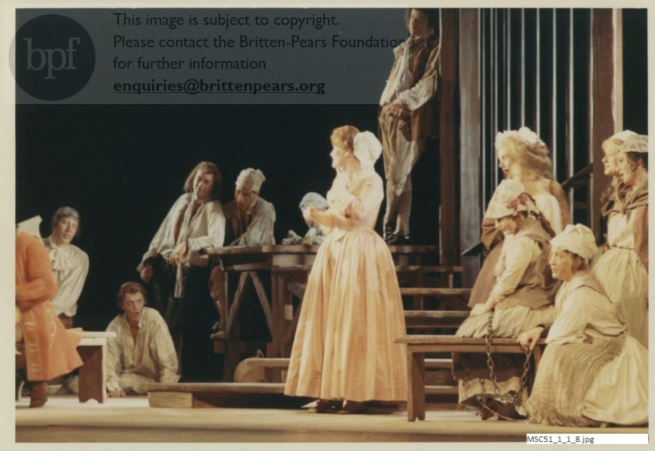 Production photograph of Britten's opera The Beggar's Opera