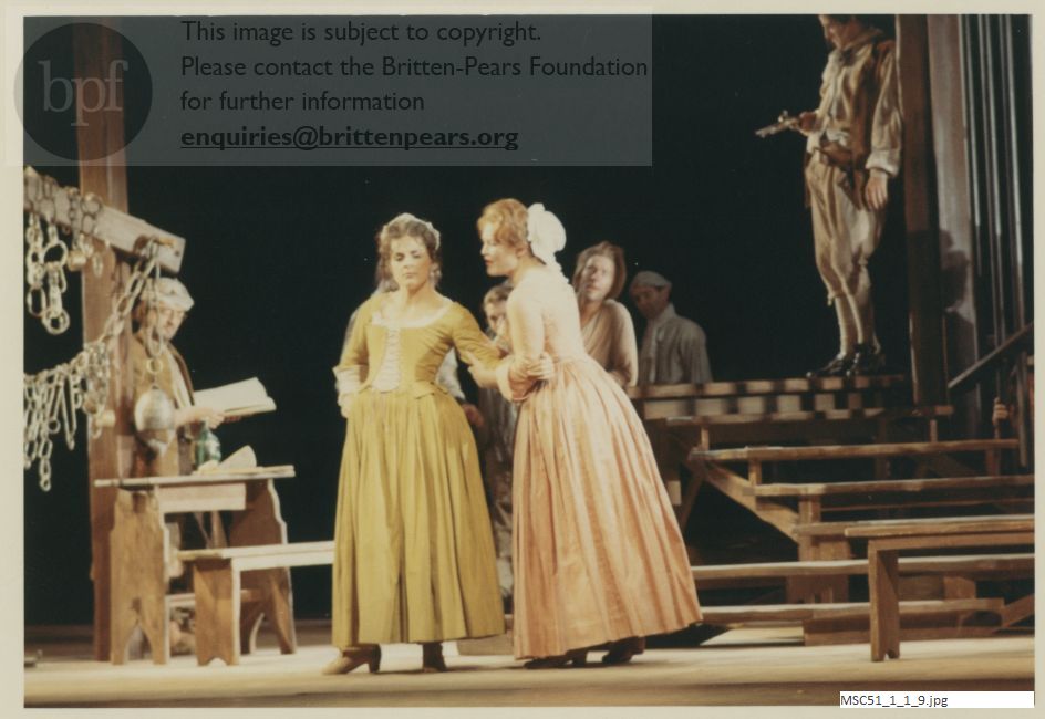 Production photograph of Britten's opera The Beggar's Opera