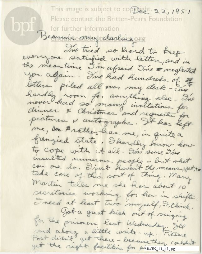 Letter from Theodor Uppman to Jean Uppman