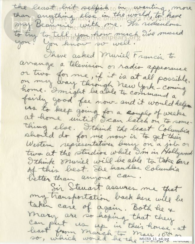 Letter from Theodor Uppman to Jean Uppman