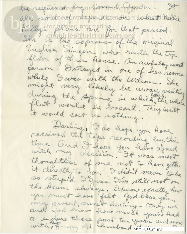 Letter from Theodor Uppman to Jean Uppman