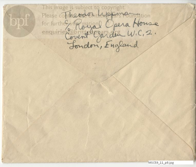 Letter from Theodor Uppman to Jean Uppman