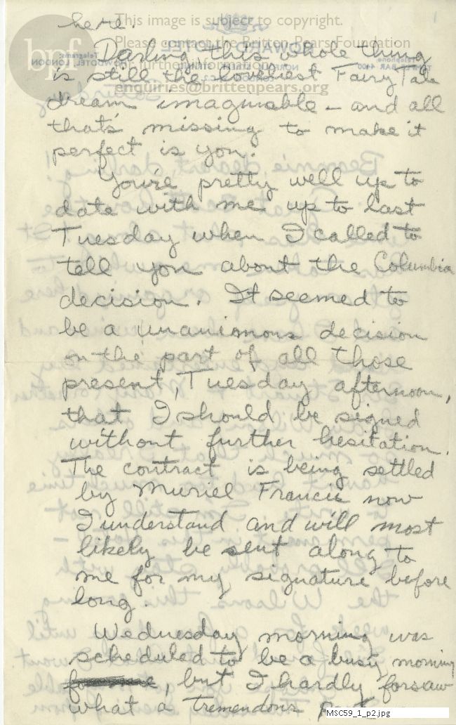 Letter from Theodor Uppman to Jean Uppman