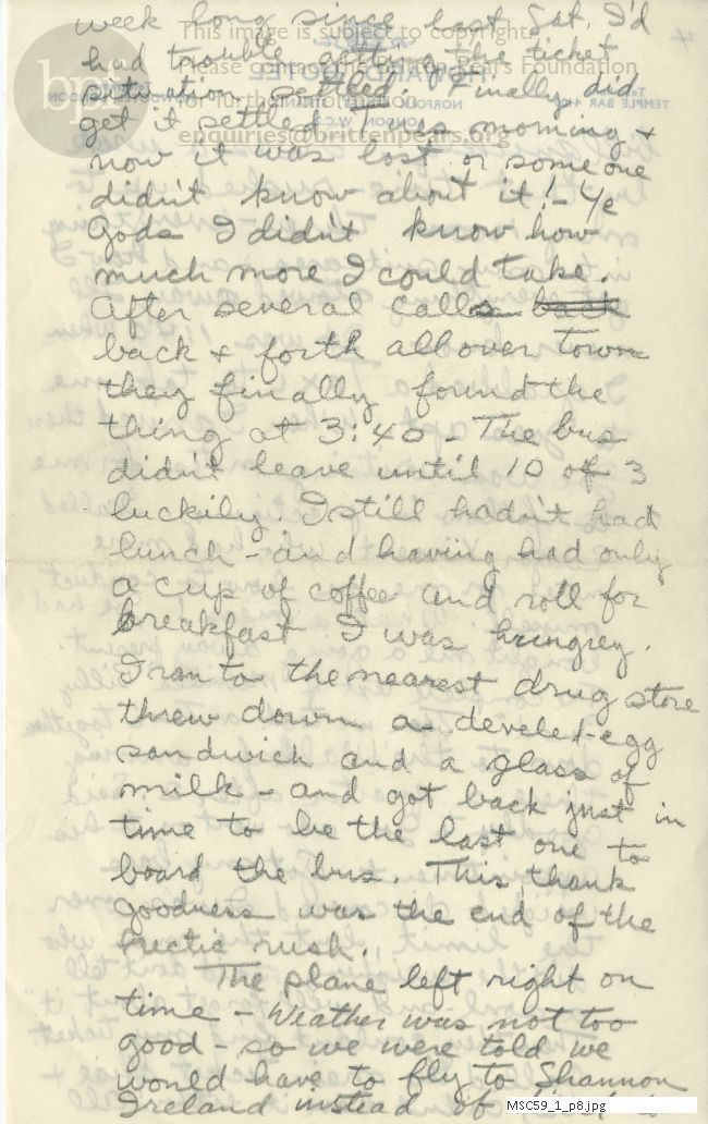 Letter from Theodor Uppman to Jean Uppman