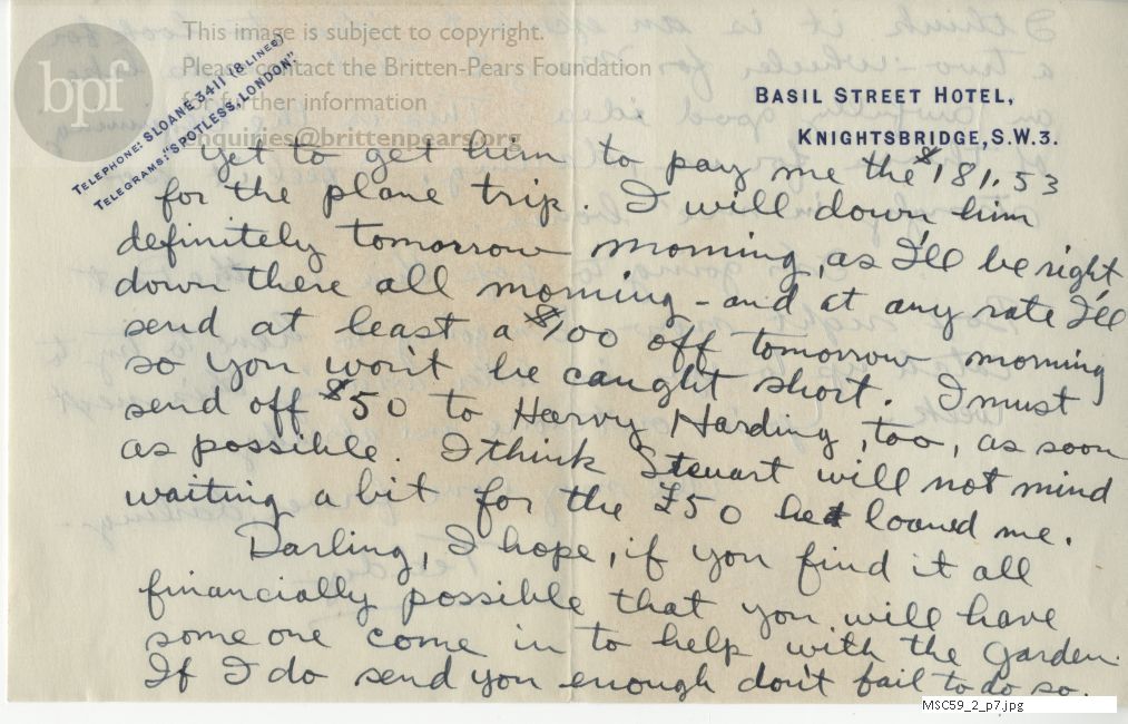 Letter from Theodor Uppman to Jean Uppman