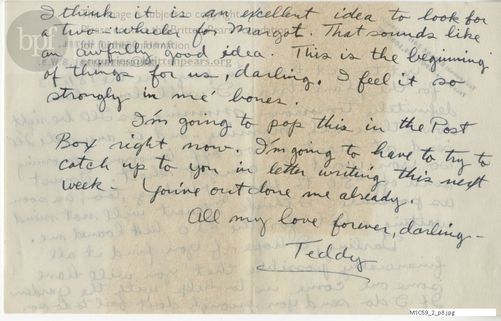 Letter from Theodor Uppman to Jean Uppman