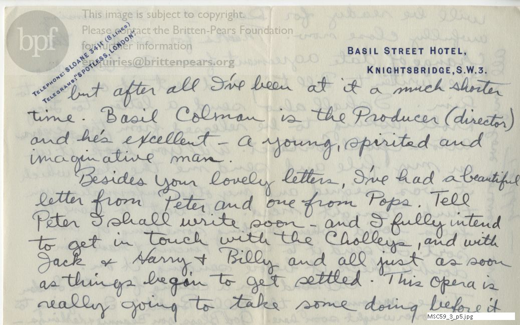 Letter from Theodor Uppman to Jean Uppman