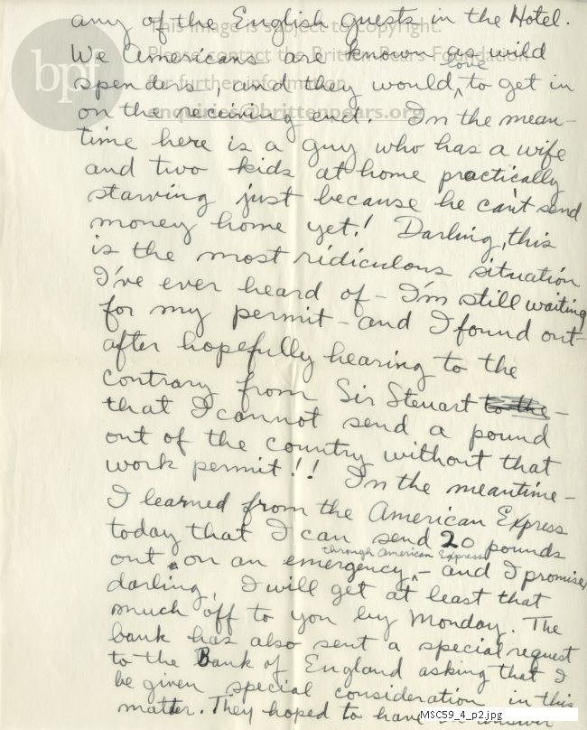 Letter from Theodor Uppman to Jean Uppman