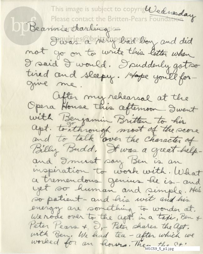 Letter from Theodor Uppman to Jean Uppman