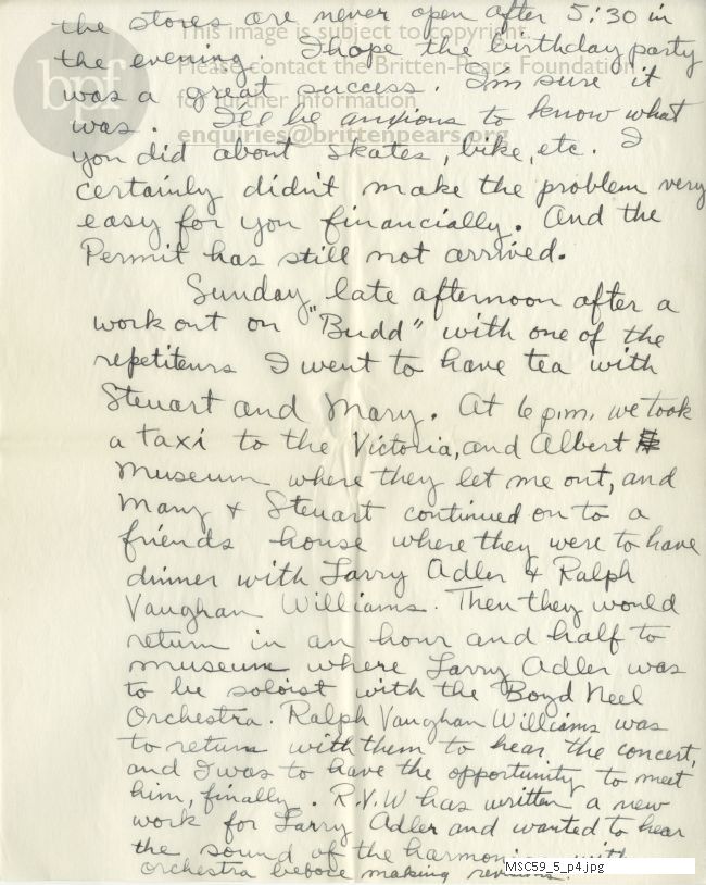 Letter from Theodor Uppman to Jean Uppman