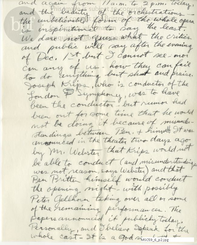 Letter from Theodor Uppman to Jean Uppman