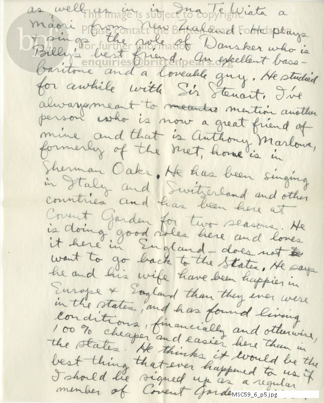 Letter from Theodor Uppman to Jean Uppman