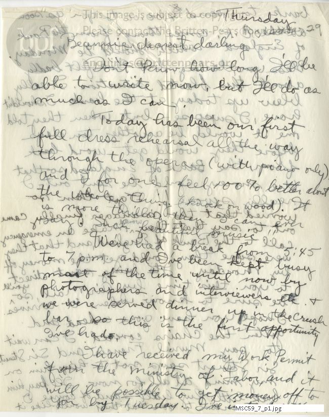 Letter from Theodor Uppman to Jean Uppman