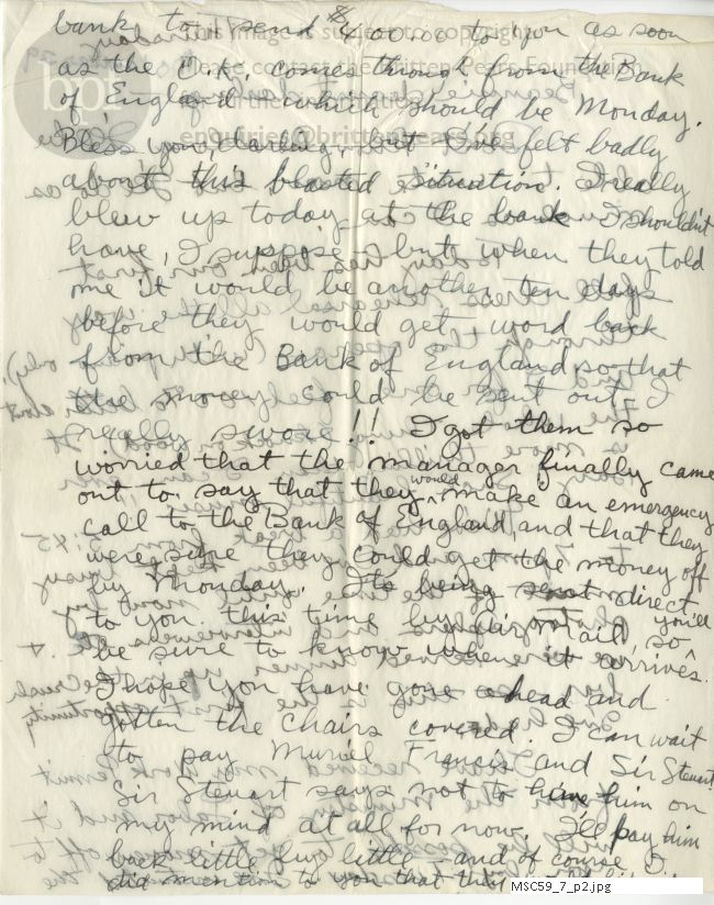 Letter from Theodor Uppman to Jean Uppman