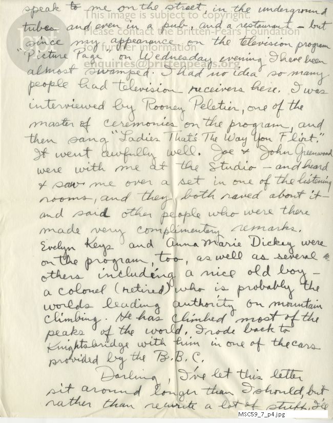 Letter from Theodor Uppman to Jean Uppman