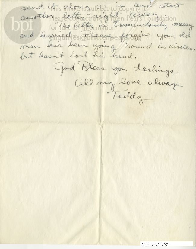 Letter from Theodor Uppman to Jean Uppman