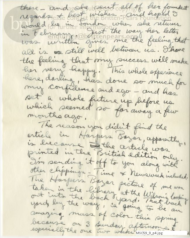 Letter from Theodor Uppman to Jean Uppman