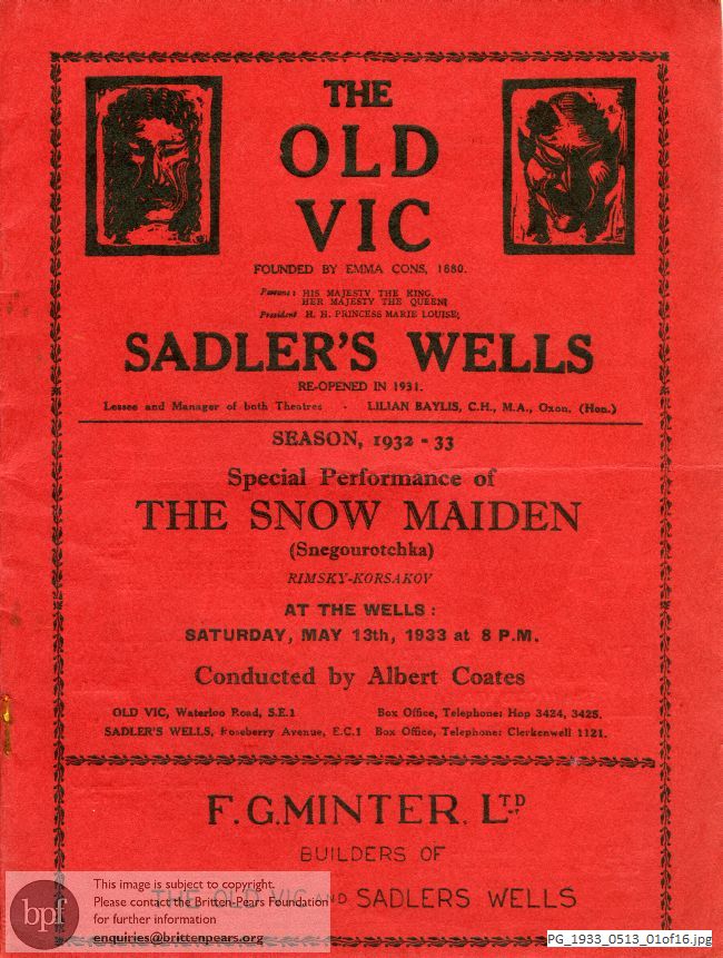 Rimsky-Korsakov The Snow Maiden, Sadler's Wells, London