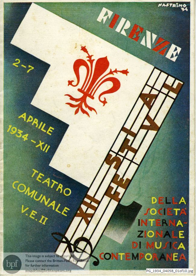 Britten Phantasy Oboe Quartet, Twelfth International Festival of Contemporary Music, Florence