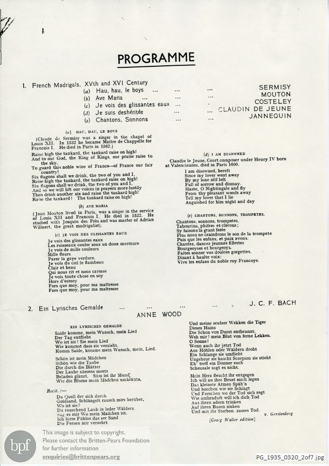 Music Lovers' Smoking Concert, Princes Galleries, London