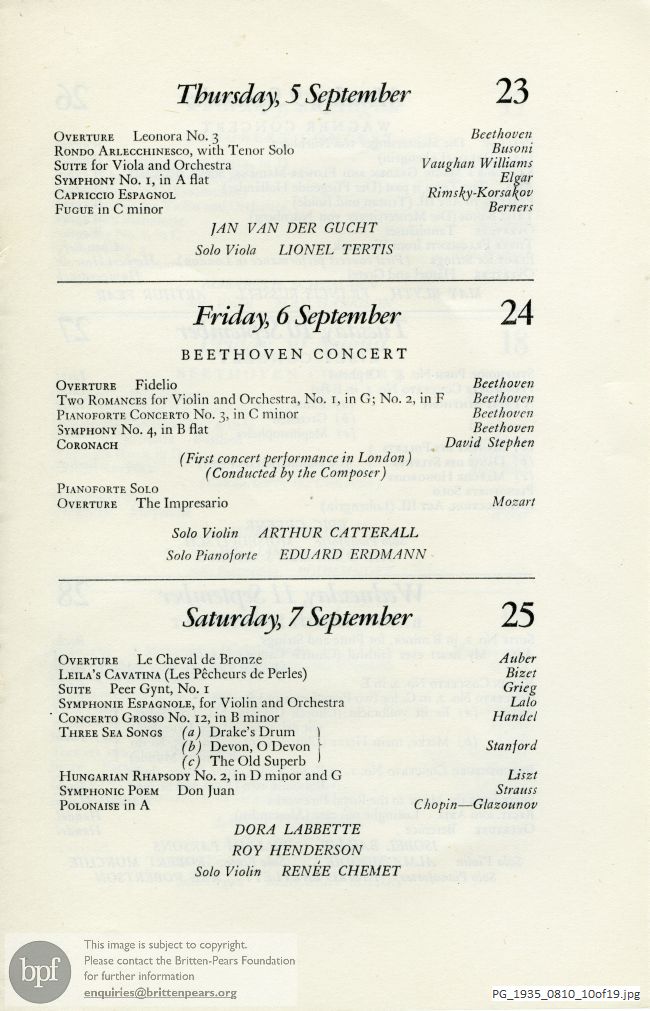 Promenade Concerts, Queen's Hall, London