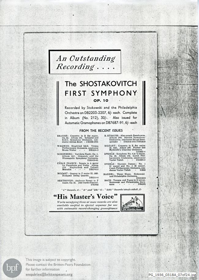 Shostakovich Lady Macbeth of Mtsensk, Queen's Hall, London