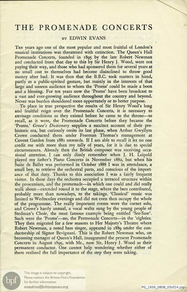 Various Composers, Queen's Hall, London