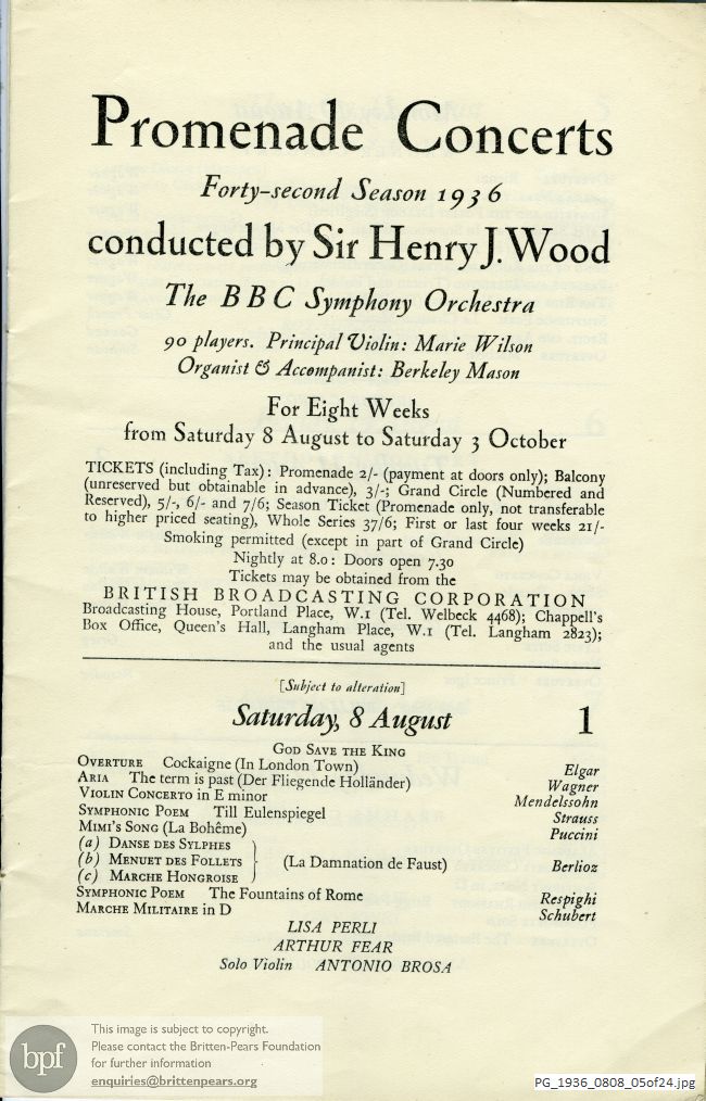 Various Composers, Queen's Hall, London