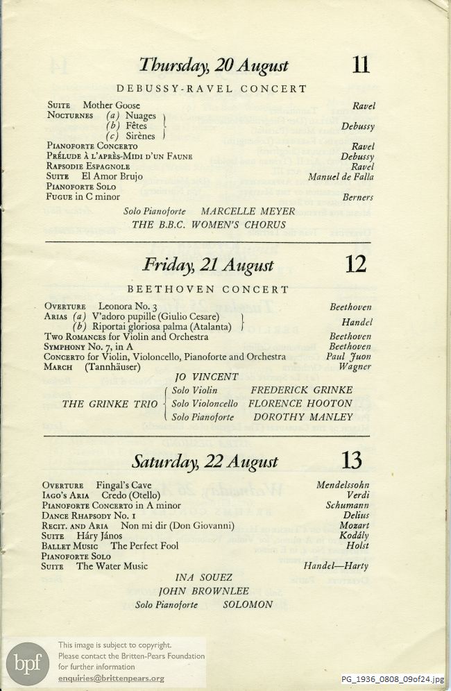 Various Composers, Queen's Hall, London
