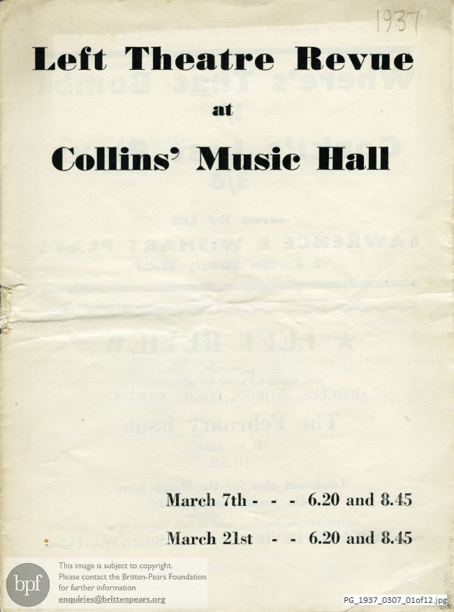 Britten Blimp's Parade [Pageant of Empire], Collins' Music Hall, London