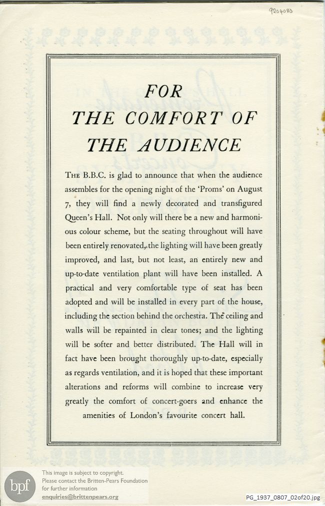 Various Composers, Queen's Hall, London