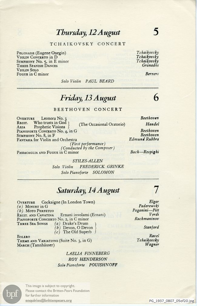 Various Composers, Queen's Hall, London