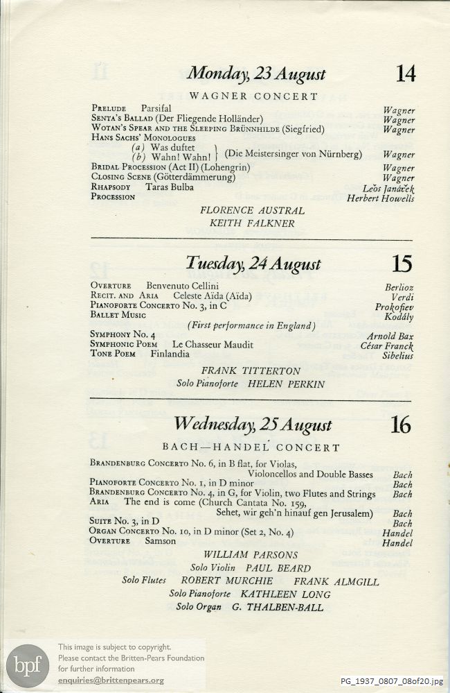 Various Composers, Queen's Hall, London